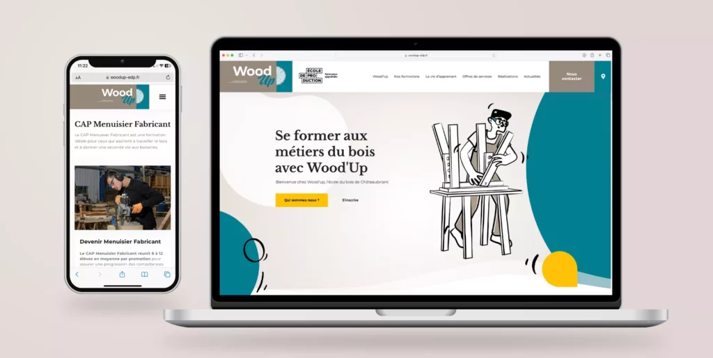 Conception site web école Wood'Up