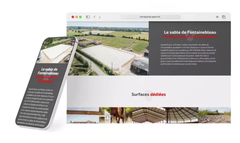 site responsive Pigeon Granulats Centre Île-de-France